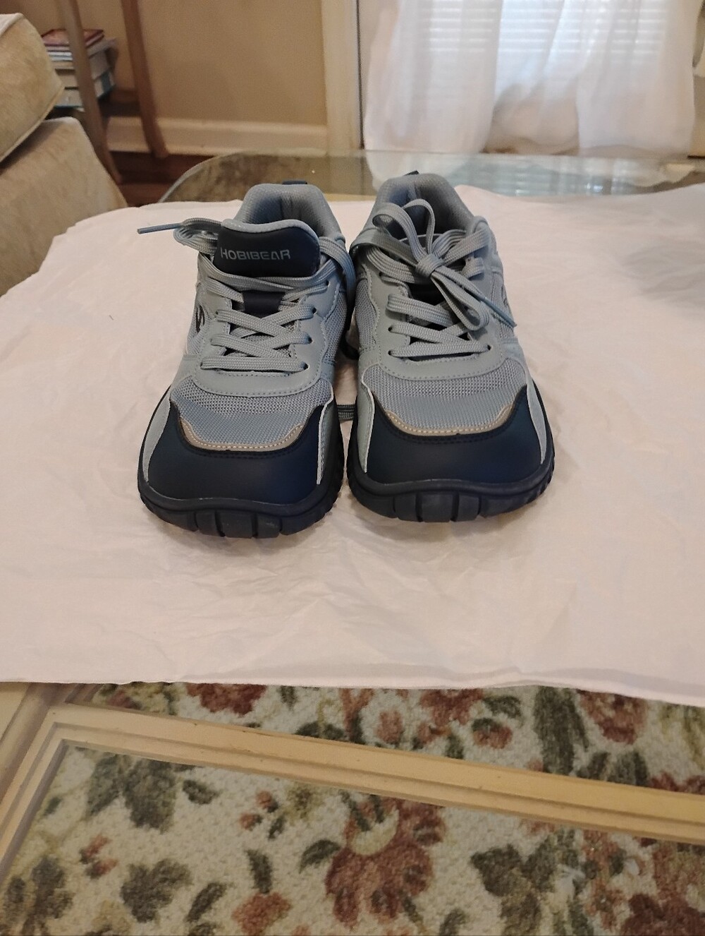 Hobibear Gray & Navy Lace-Up Sneakers